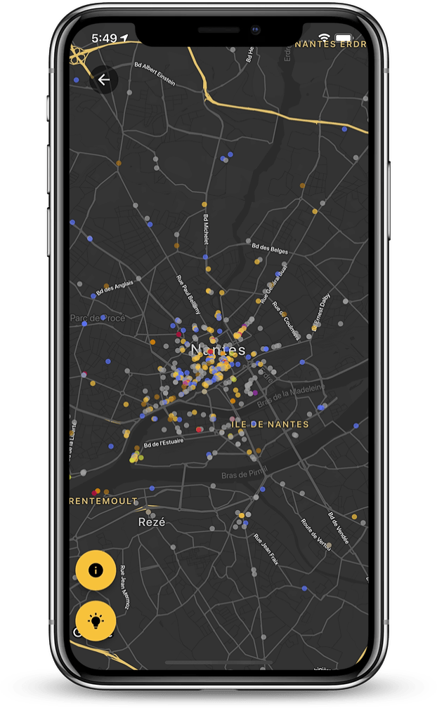 affichage des bars sur la carte